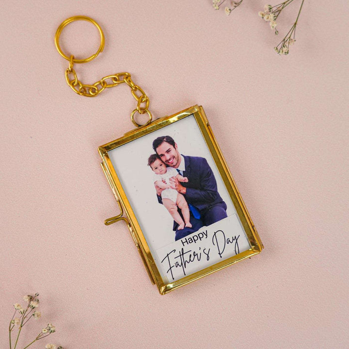 Photo Personalized Vintage Glass Keychain