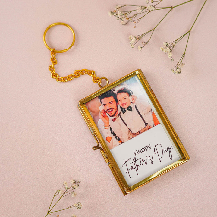 Photo Personalized Vintage Glass Keychain