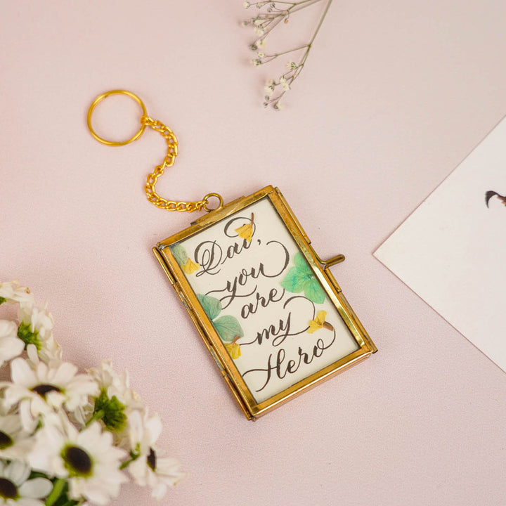 Photo Personalized Vintage Glass Keychain