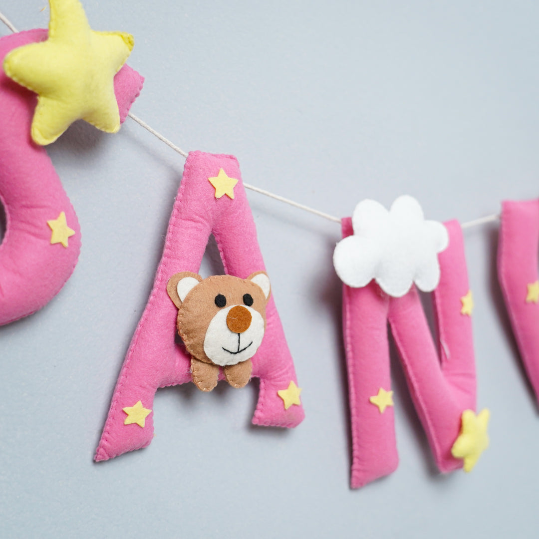 Personalized Felt Kids Teddy Themed Bunting