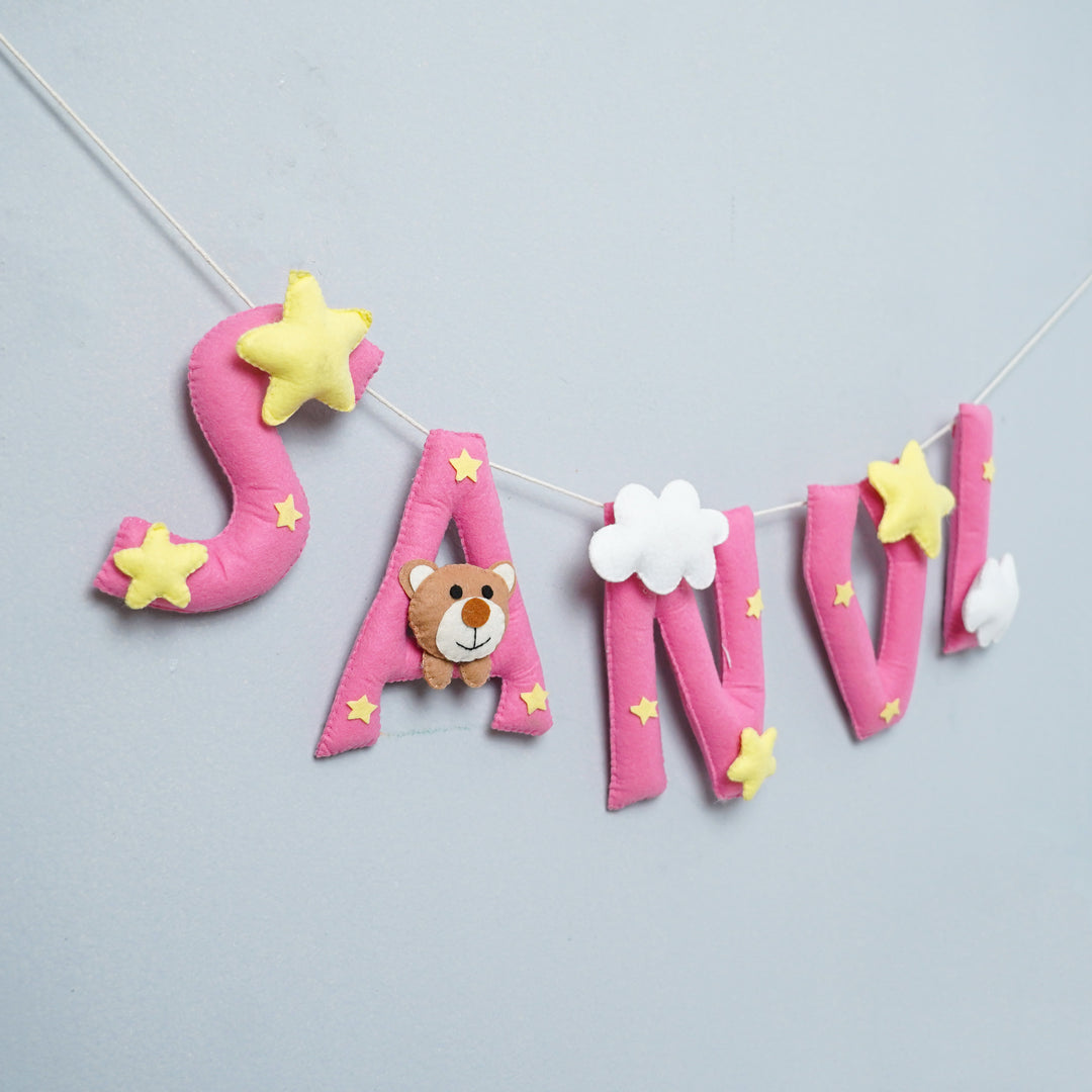 Personalized Felt Kids Teddy Themed Bunting