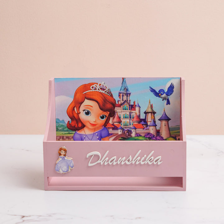 Personalized Princess Theme Mdf Wood Book Rack For Kids