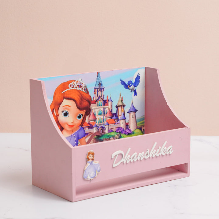 Personalized Princess Theme Mdf Wood Book Rack For Kids