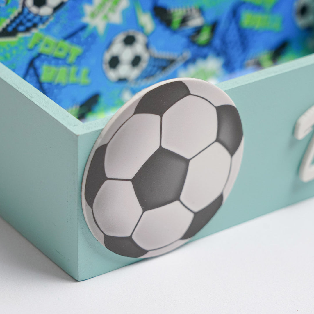 Personalized Football Theme Mdf Wood Stationery Organizer For Kids