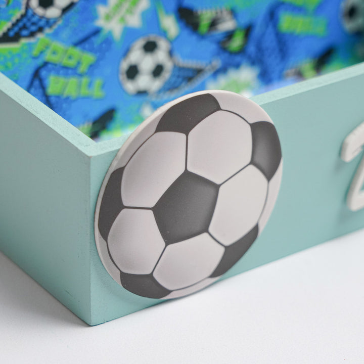 Personalized Football Theme Mdf Wood Stationery Organizer For Kids