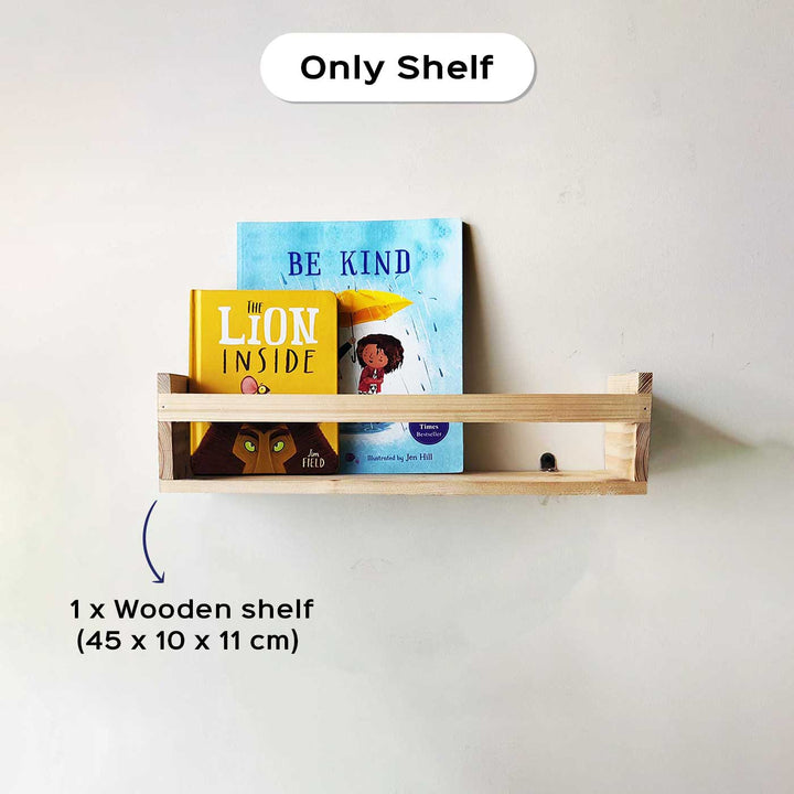 Handcrafted Pinewood & Felt Kids Room Shelf Set-Up