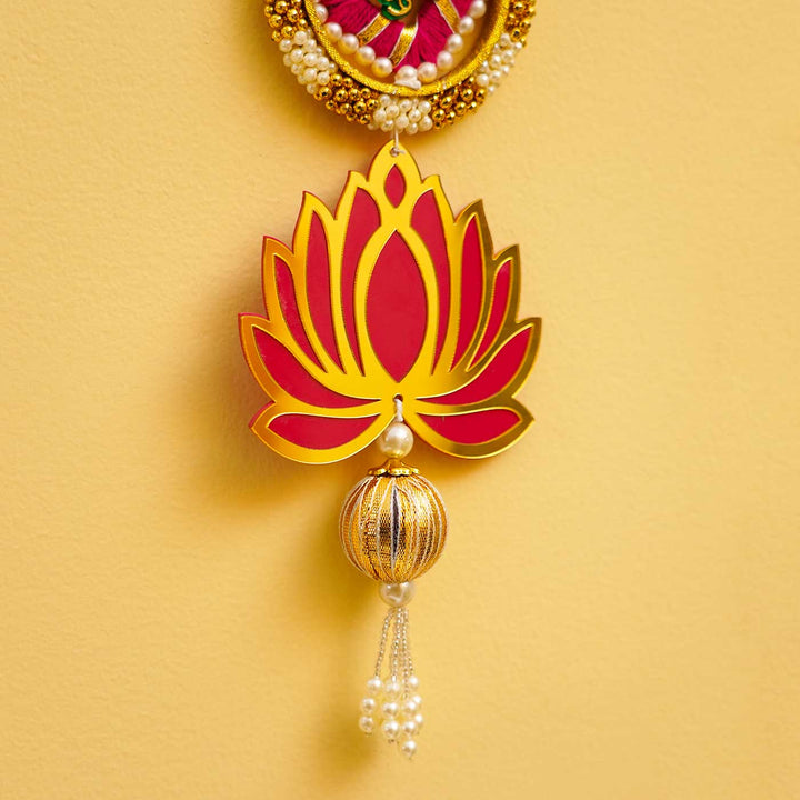 Handmade Decorative Bangles Shubh Labh Hanging With Hanging Lotus