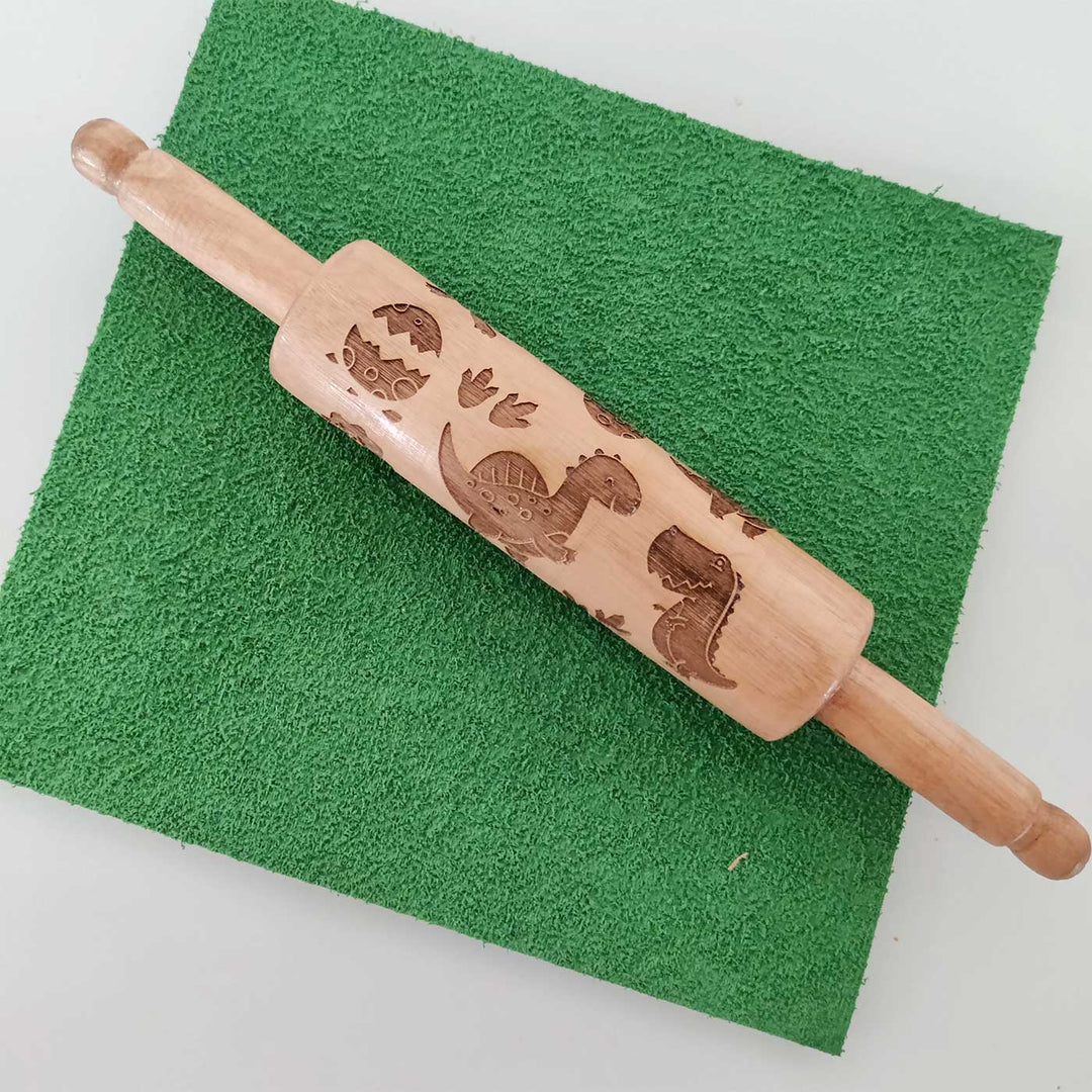 Handmade Dino Theme Play Dough Rolling Pin