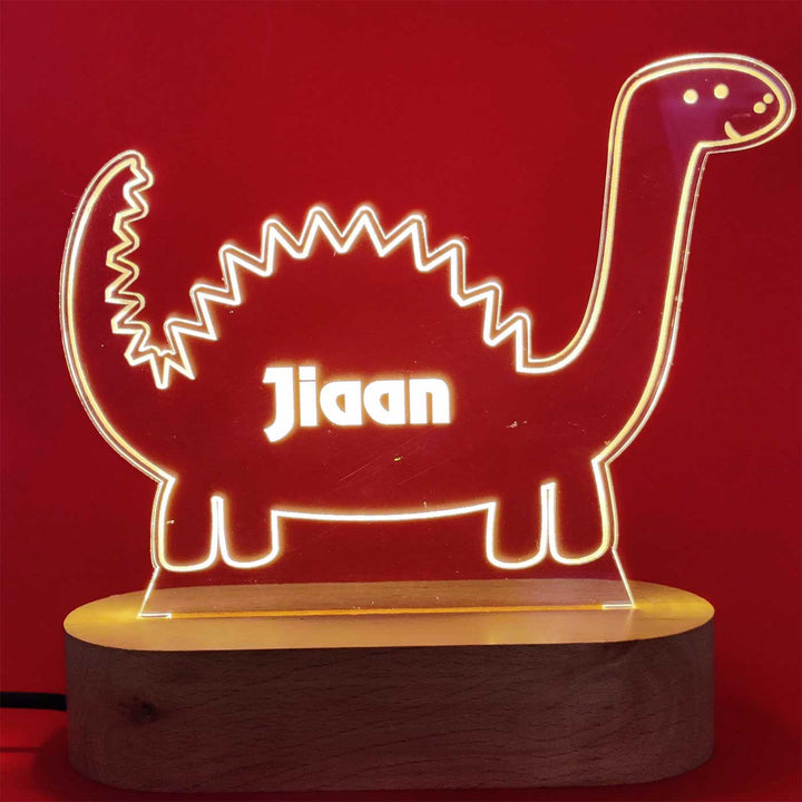 Personalized Handmade Dinosaur Theme Nigh Lamp