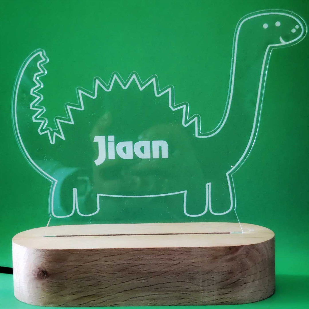 Personalized Handmade Dinosaur Theme Nigh Lamp