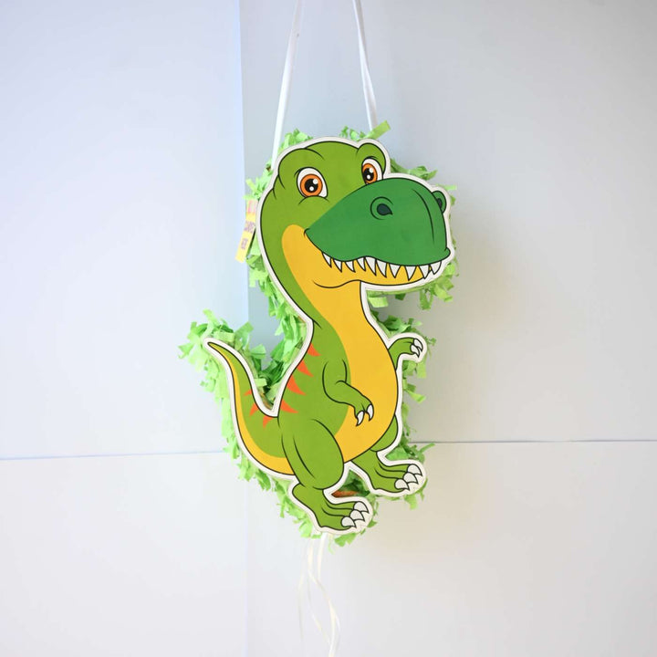 Handmade Dinosaur Theme Pull String Pinata With Stick For Birthday Party Decoration