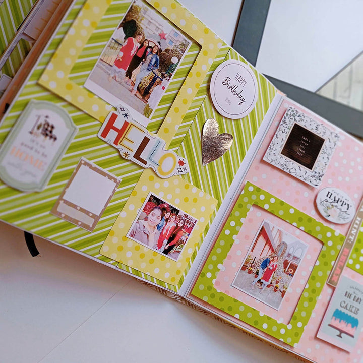 Handcrafted Birthday Scrapbook Personalized With Your Photos & Messages