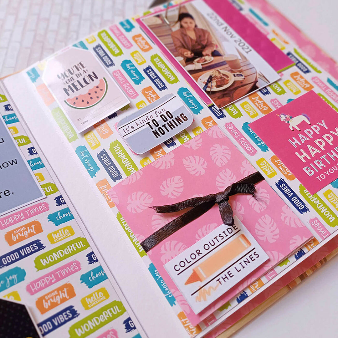 Handcrafted Birthday Scrapbook Personalized With Your Photos & Messages