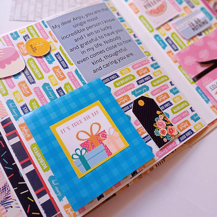 Handcrafted Birthday Scrapbook Personalized With Your Photos & Messages