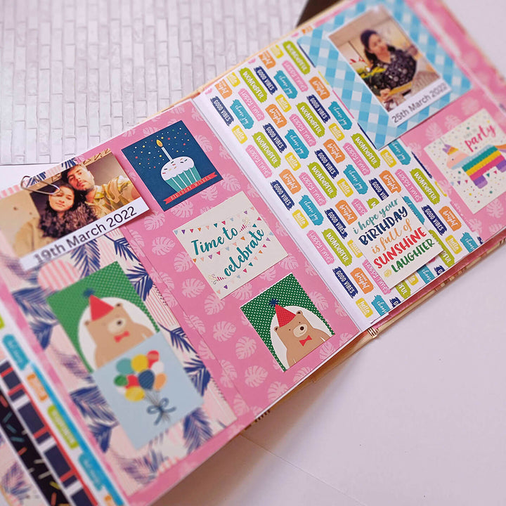 Handcrafted Birthday Scrapbook Personalized With Your Photos & Messages