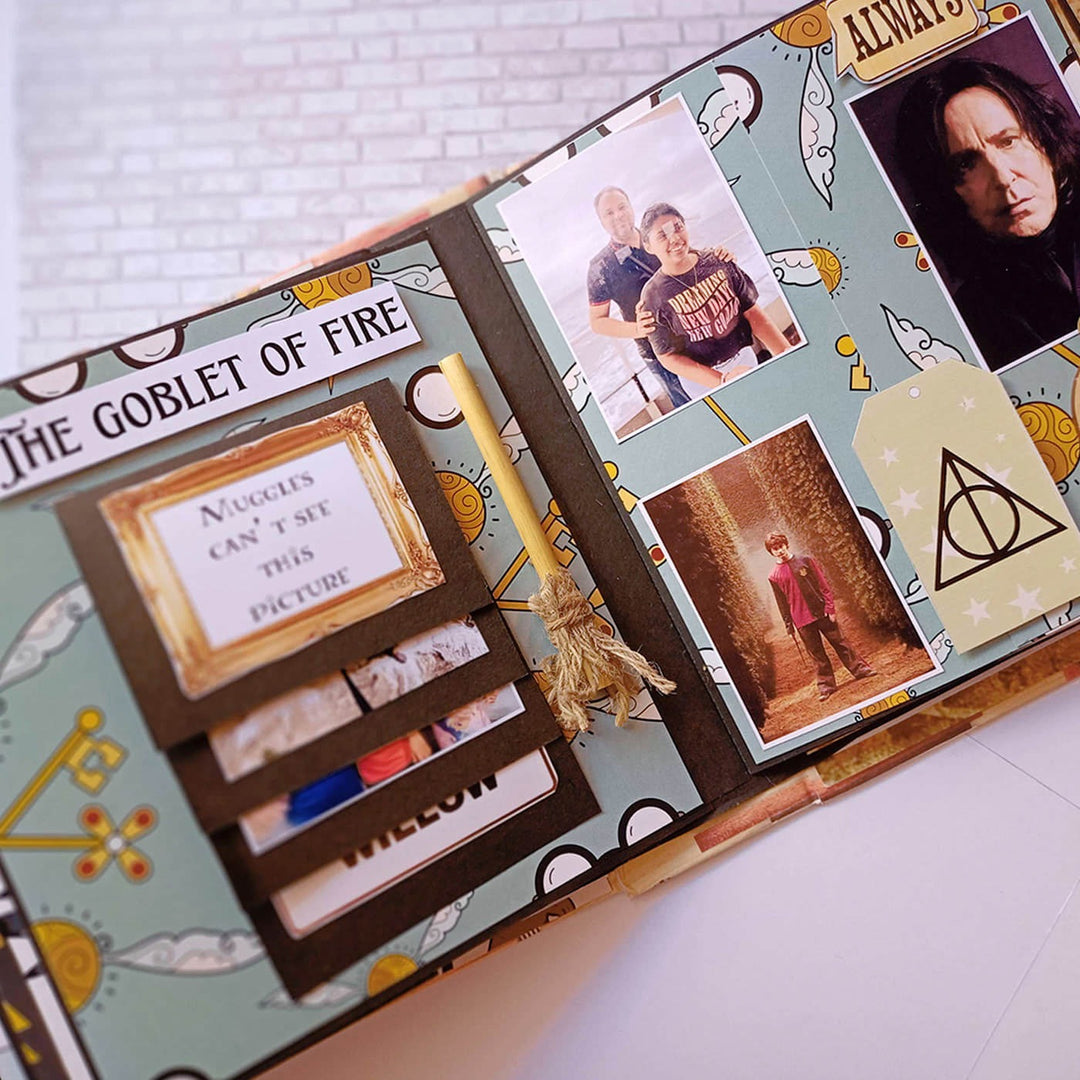 Handcrafted Hogwarts Themed Scrapbook Personalized With Your Photos & Messages