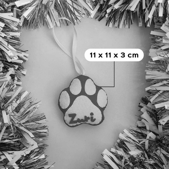 Personalised Dog Paws Christmas Ornament