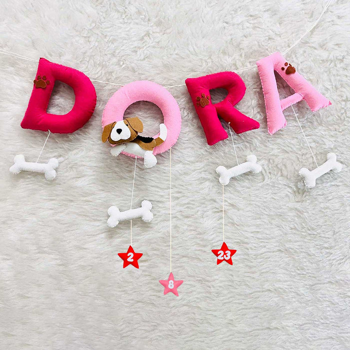 Handcrafted Personalized Doggo Themed Bunting For Kids