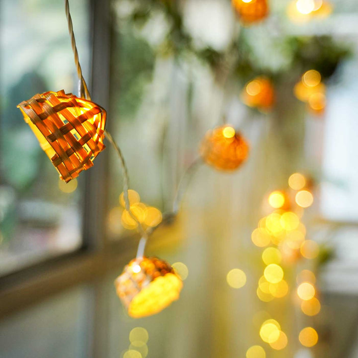 Eco-Friendly Handmade Decorative Basket Bamboo Fairy Light