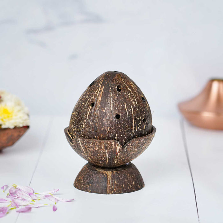 Eco-Friendly Handmade Incense Cone / Dhoop Coconut Shell Fumer