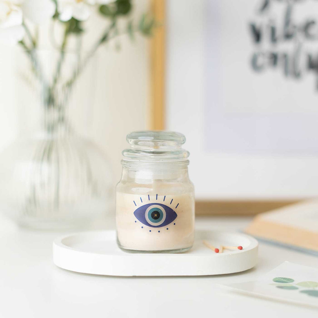 Handmade Yankee Evil Eye Soy Wax Scented Jar Candle