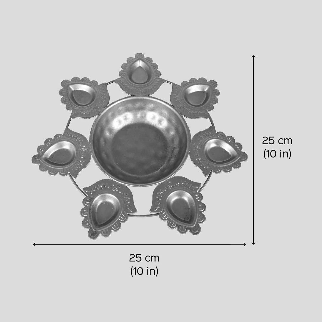 Handmade Flower Shaped Urli & Tealight Holder