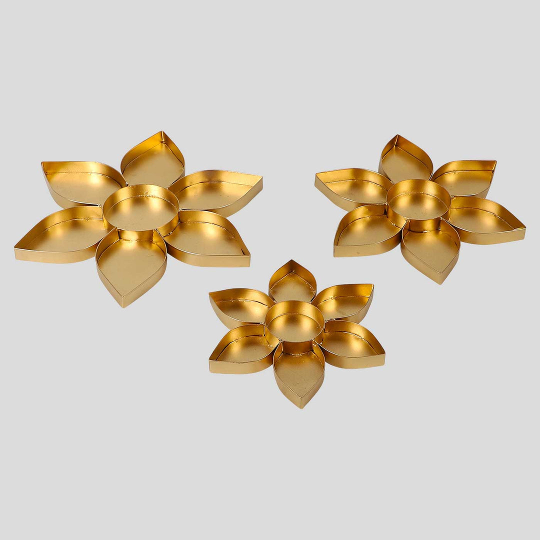 Handmade Flower Shaped Urli | Set of 3