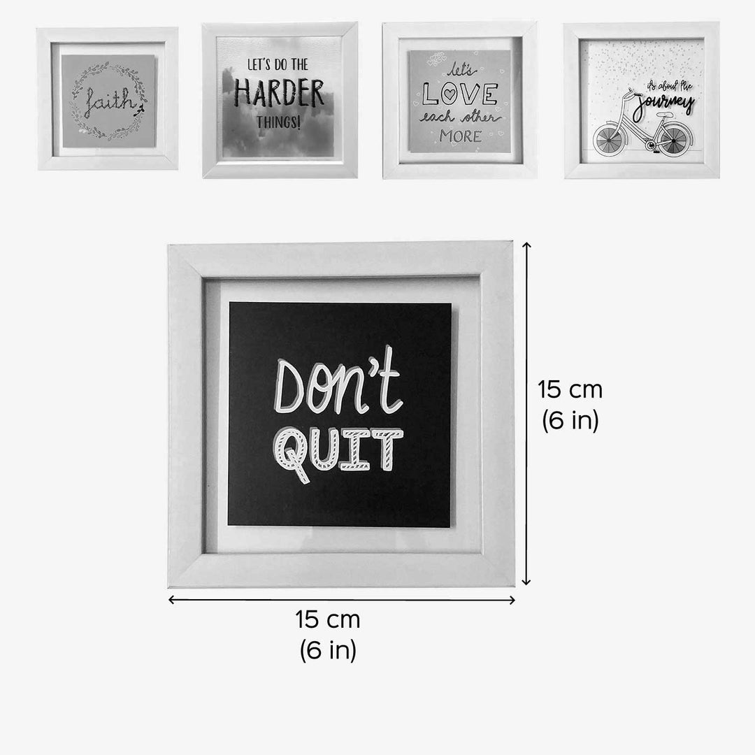 Handmade "Don't Quit" Wooden Frame