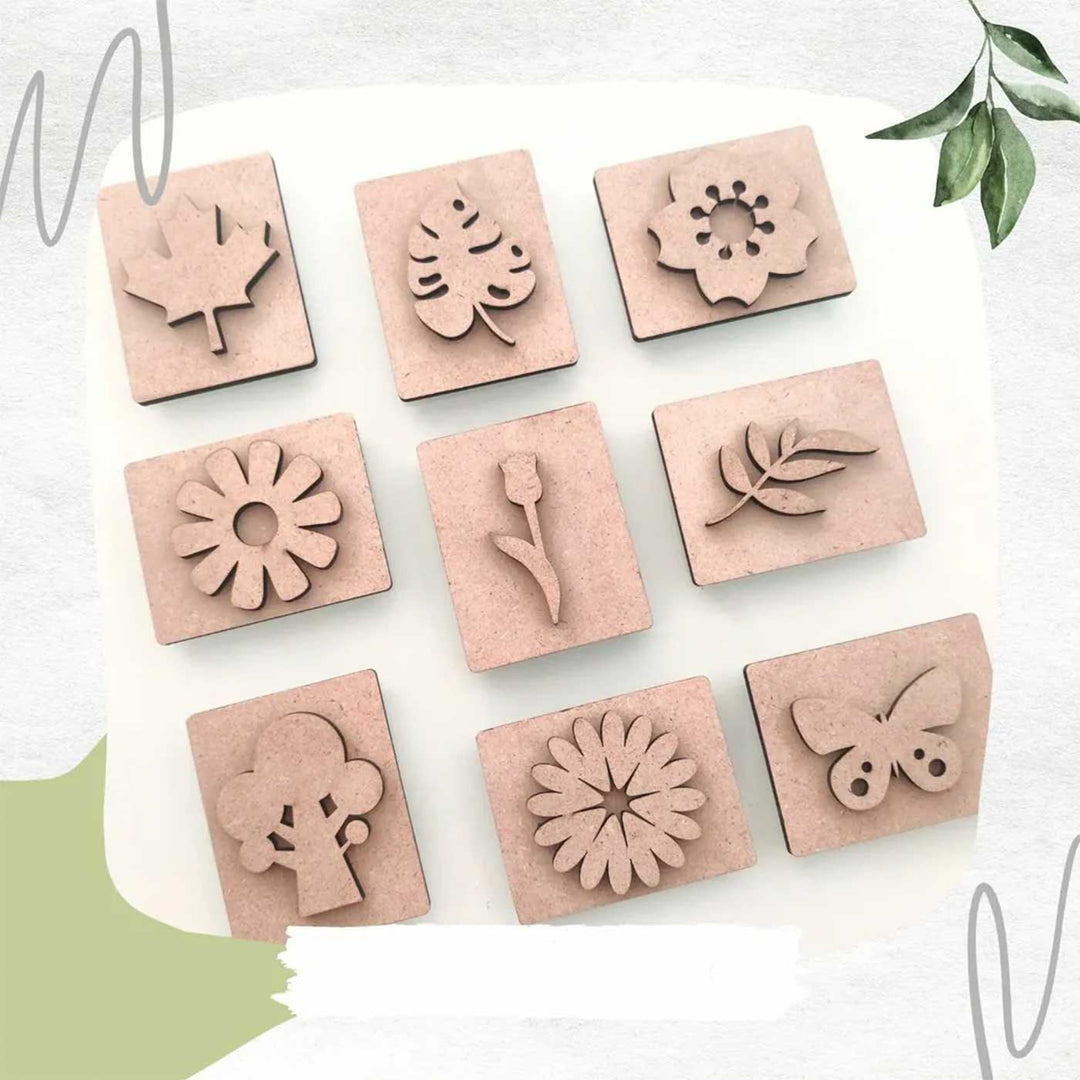 Handmade Garden Play Dough Stamp | Set Of 9