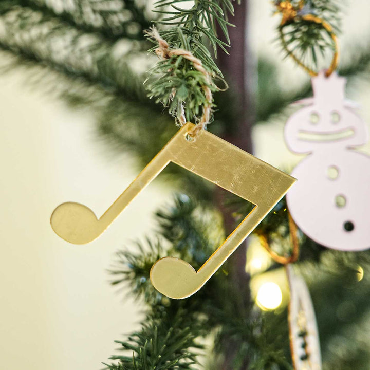 Gold And Silver Acrylic Ornaments For Christmas Tree Decoration | Set of 16