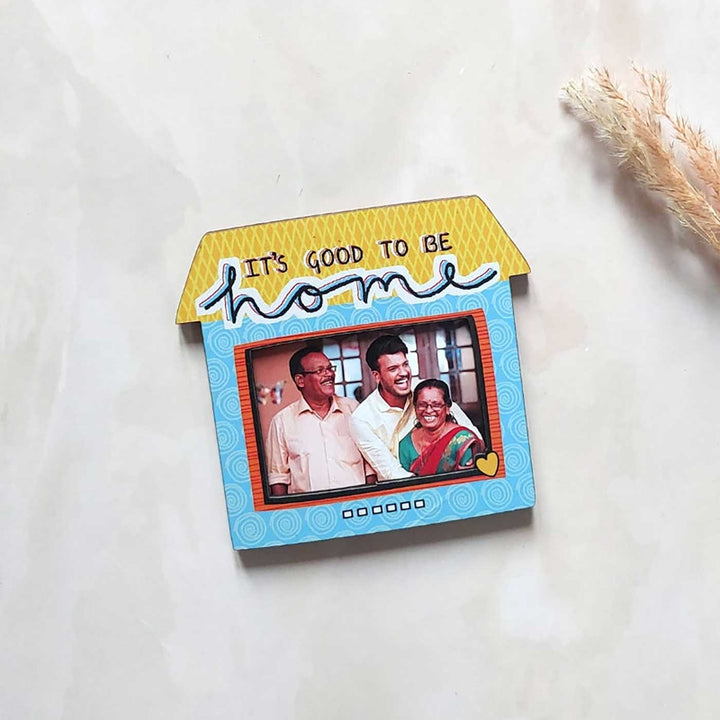 Handmade "Good To Be Home" Wooden Fridge Magnet