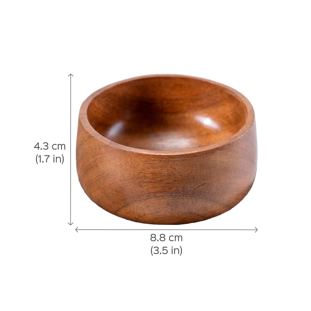 Gumbad Acacia Wood Dip Bowl I Set of 2