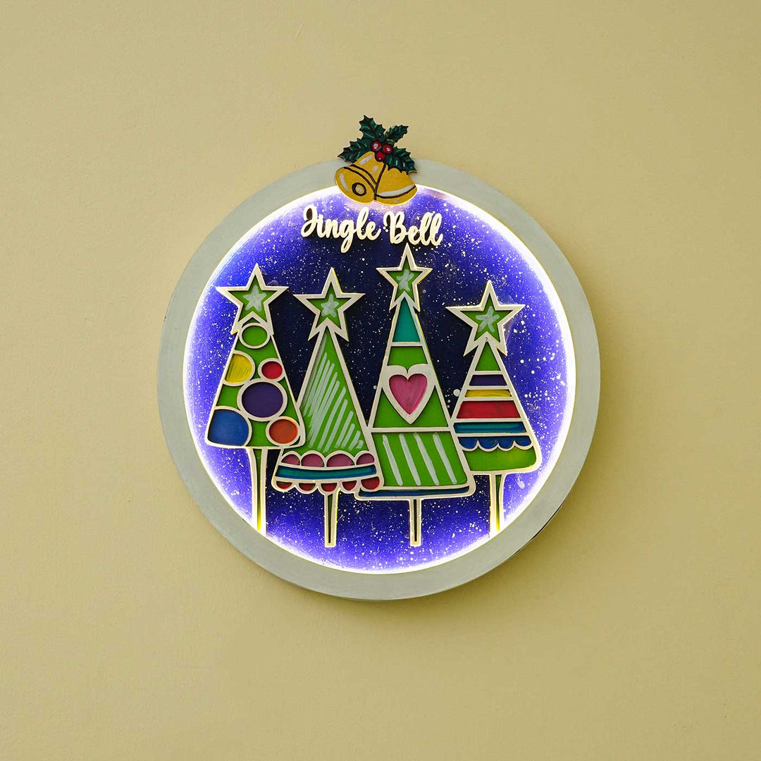 Hand-Painted Wall Decor With Lights For Christmas Decoration