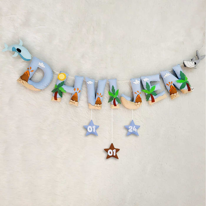 Handcrafted Personalized Beach Theme Bunting For Kids