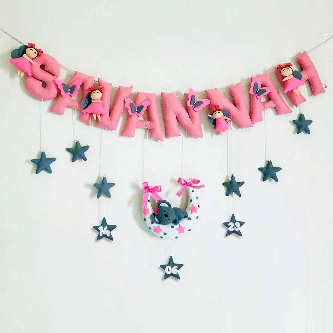 Handcrafted Personalized Fairy Themed Bunting For Kids