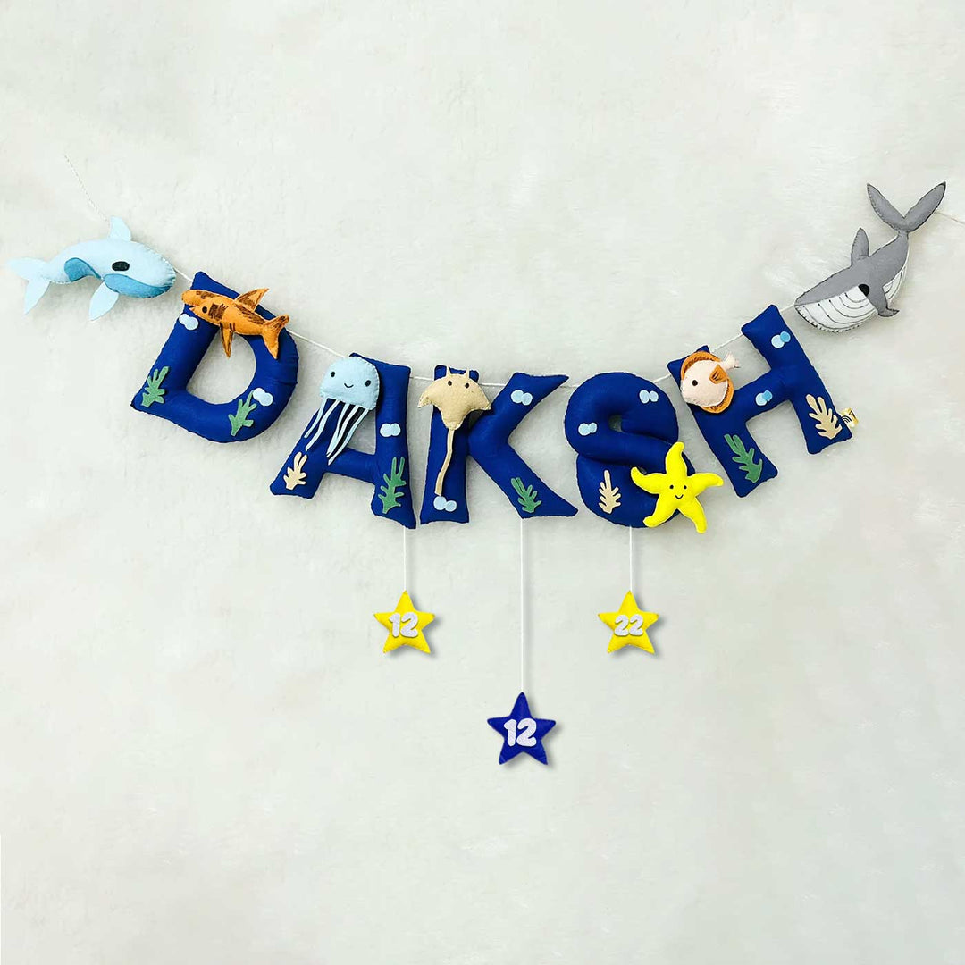 Handcrafted Personalized Sea Themed Bunting For Kids