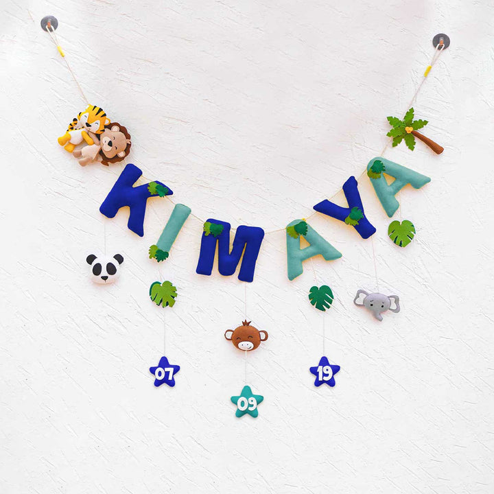 Handcrafted Personalized Themed Bunting For Kids - Animal Safari