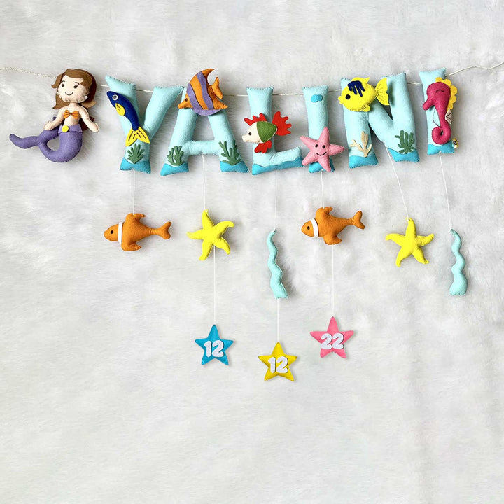 Handcrafted Personalized Underwater Themed Bunting For Kids