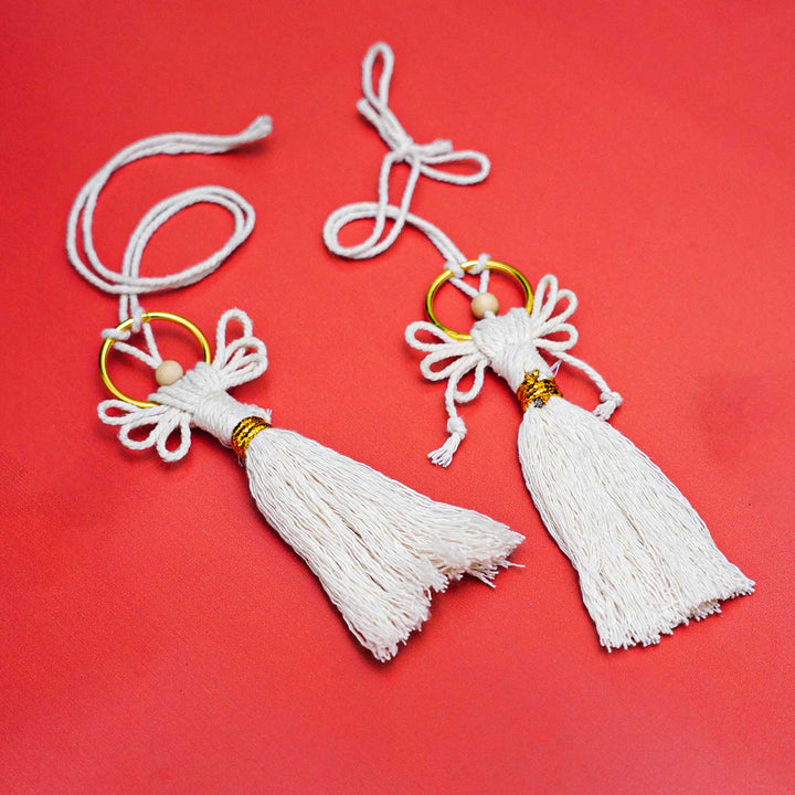 Handmade Angel Macrame Ornaments For Christmas Tree Decoration | Set Of 2