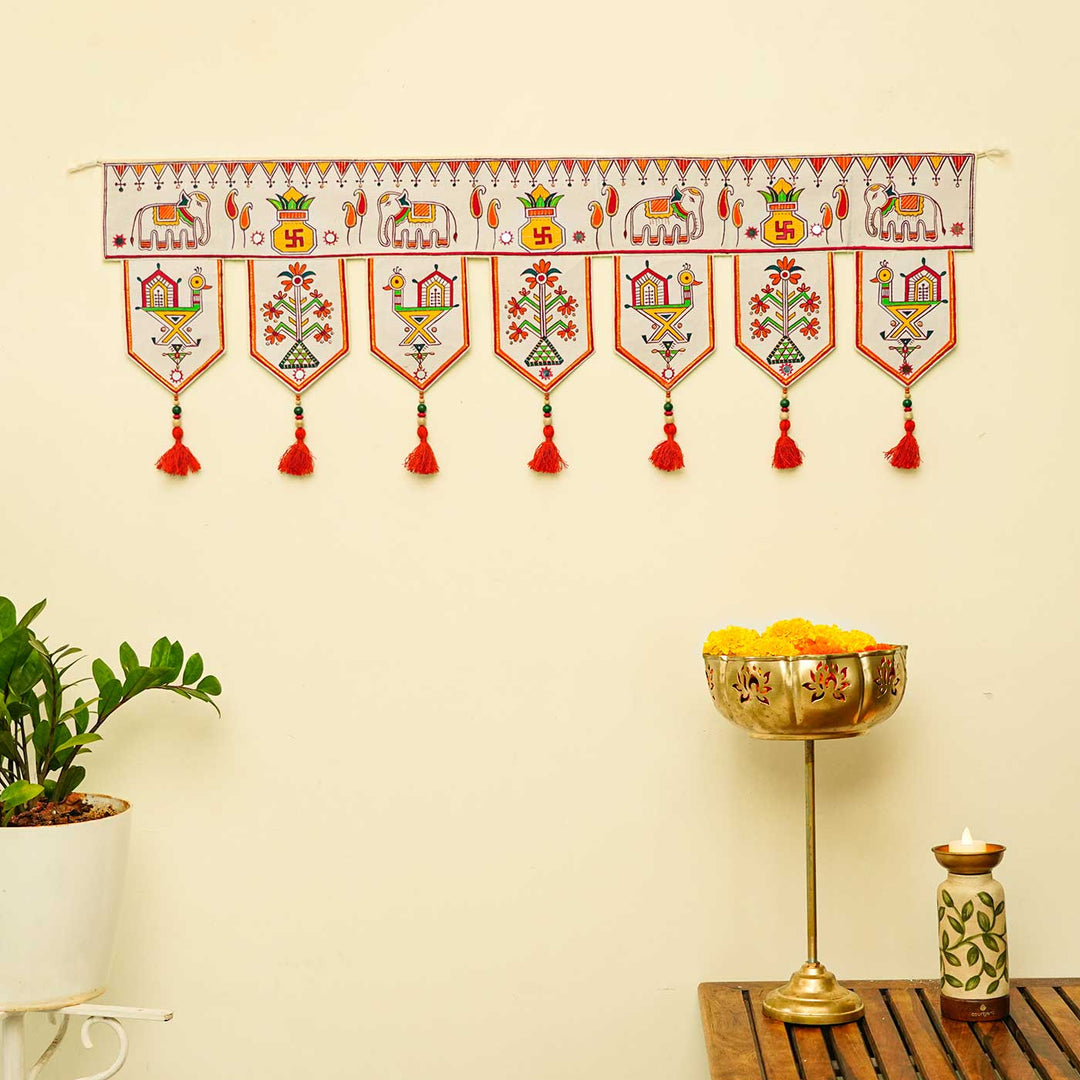 Handmade Decorative  Bheenth Chitra Toran