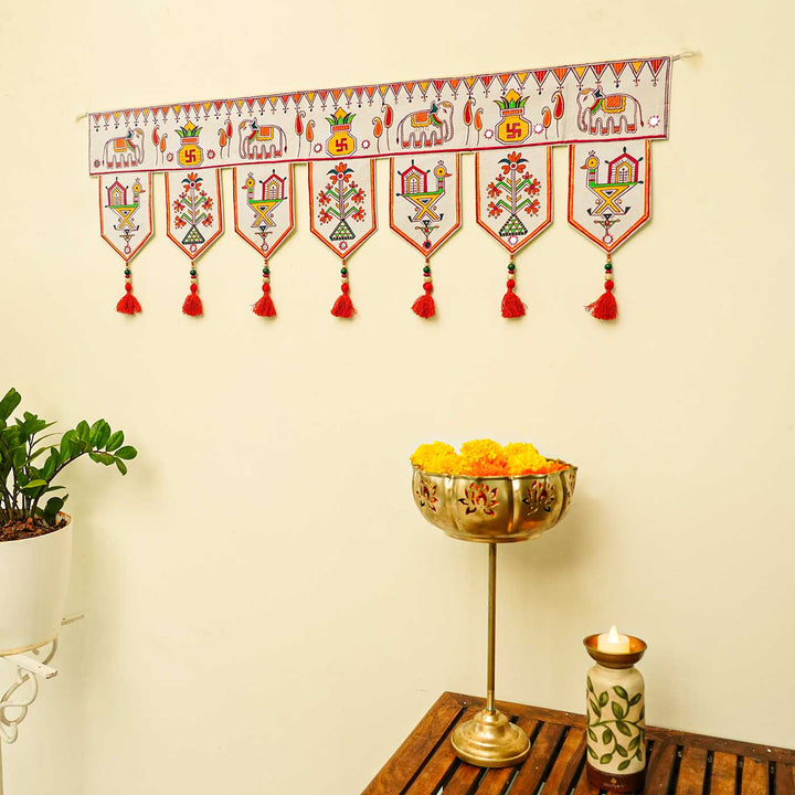 Handmade Decorative  Bheenth Chitra Toran