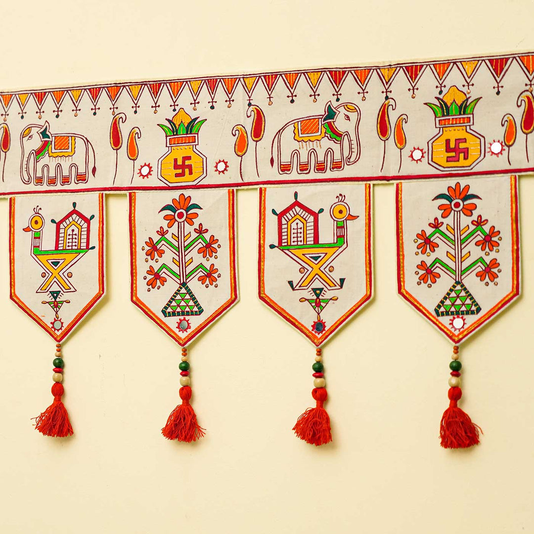 Handmade Decorative  Bheenth Chitra Toran