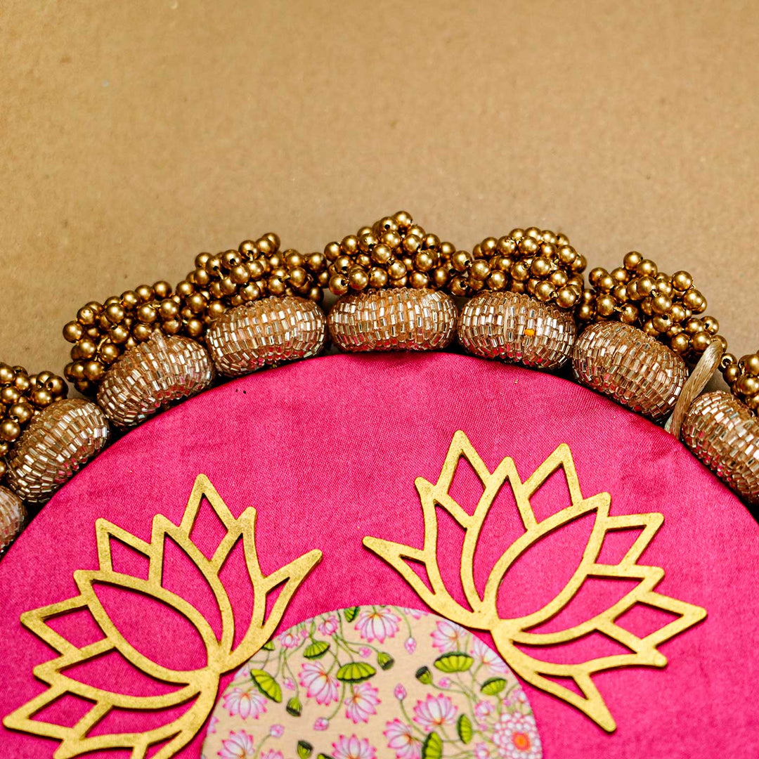 Handmade Diwali Rangoli Solid Rani Pink OG Inflorescence Divine Hanging