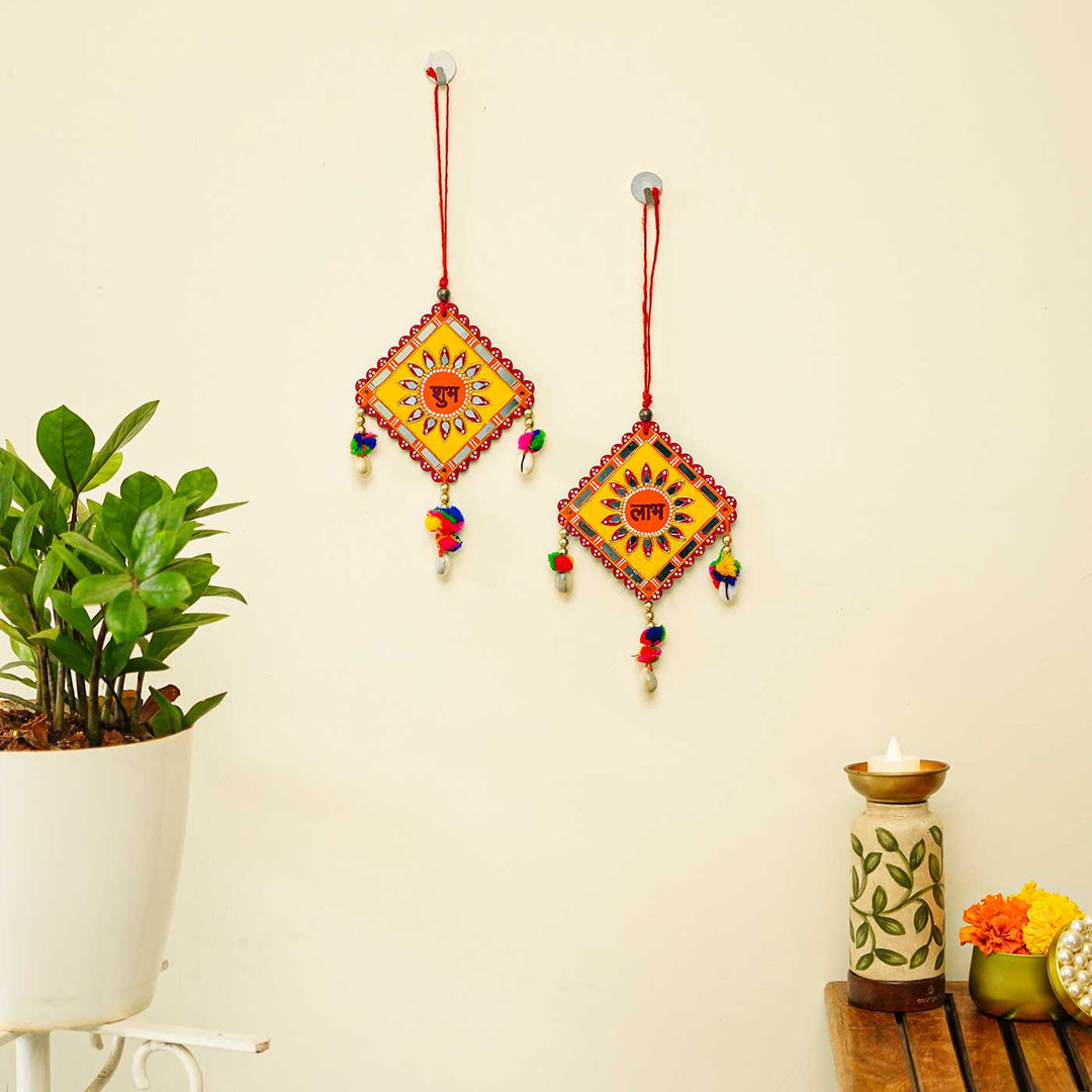 Handmade Festive Shubh Labh Hanging | Set of 2