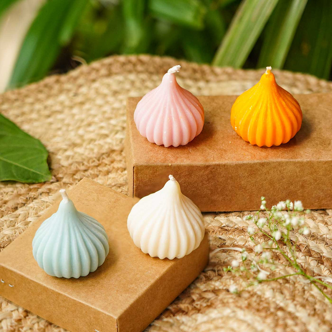 Handmade Modak Wax Candle | Set of 4