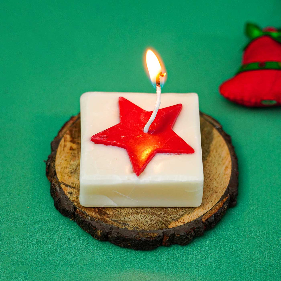 Handmade Star Wax Candles For Christmas Decoration