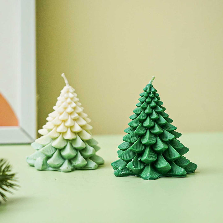 Handmade Tree Shaped Wax Candle For Christmas Decoration