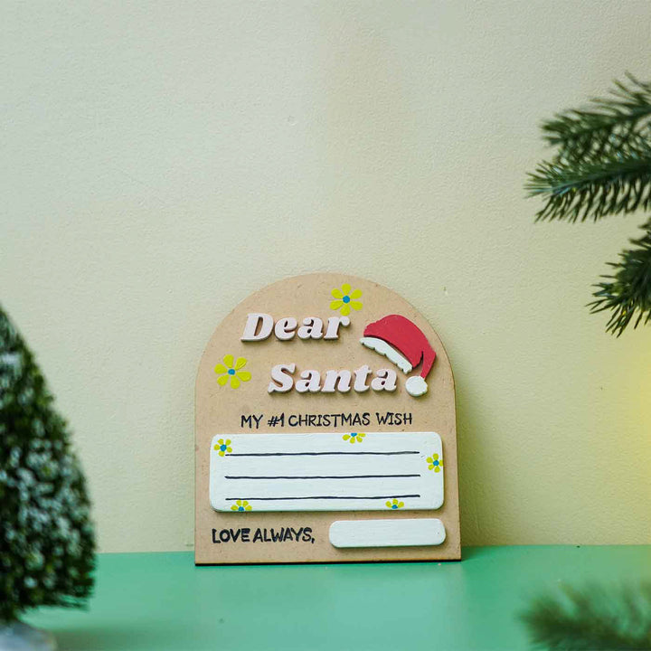 Handmade Mdf Wood Wish Board For Christmas Table Decoration