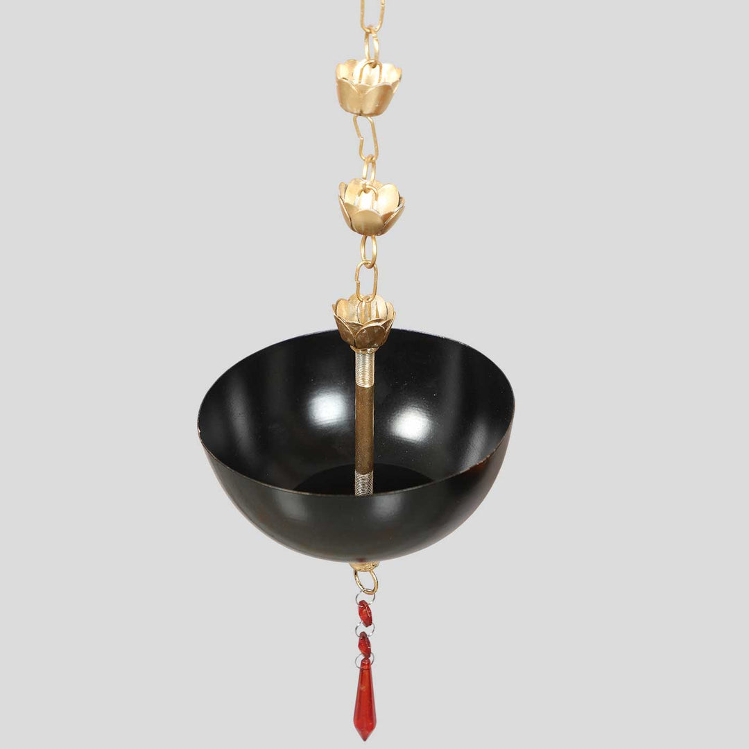 Handmade Hanging Black Bowl Urli | Set of 2