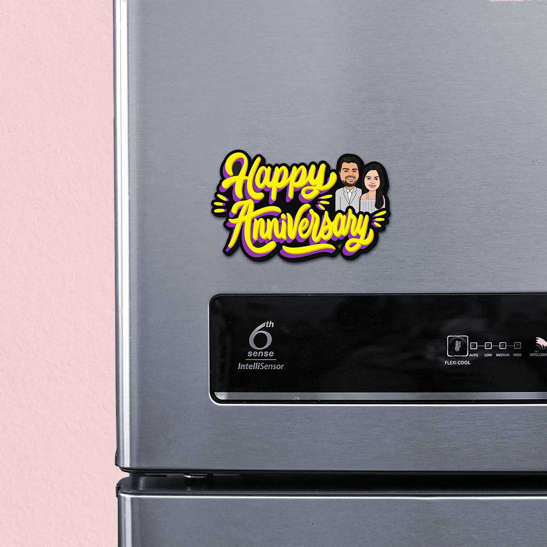 Photo Personalized "Happy Anniversary" Acrylic Fridge Magnet